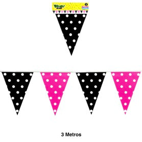 Guirnalda Banderines Polka – Banner Decorativo para Cumpleaños y Fiestas