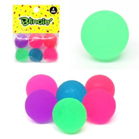 Pelota Saltarina Flúor x6 - Pelotas Rebotadoras para Niños
