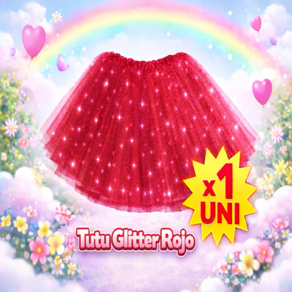 Tutu Glitter Mix – Tutu Brillante para Disfraz Infantil