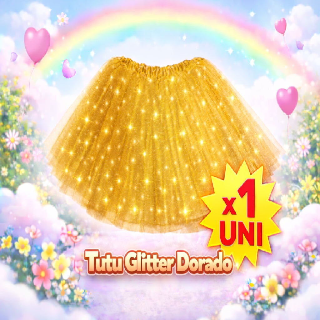 Tutu Glitter Mix – Tutu Brillante para Disfraz Infantil