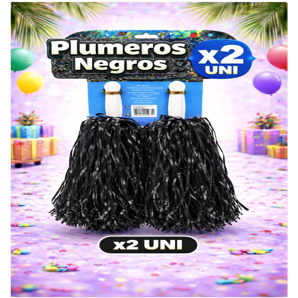 Plumeros Colores x2 - Accesorio para Animación y Fiestas