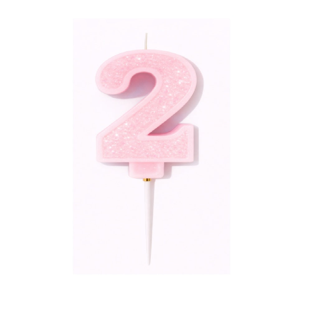 Velas Numerales Rosadas – Velas de Número para Cumpleaños