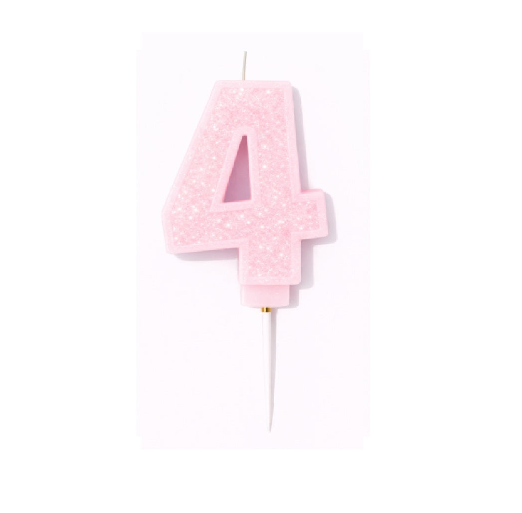 Velas Numerales Rosadas – Velas de Número para Cumpleaños