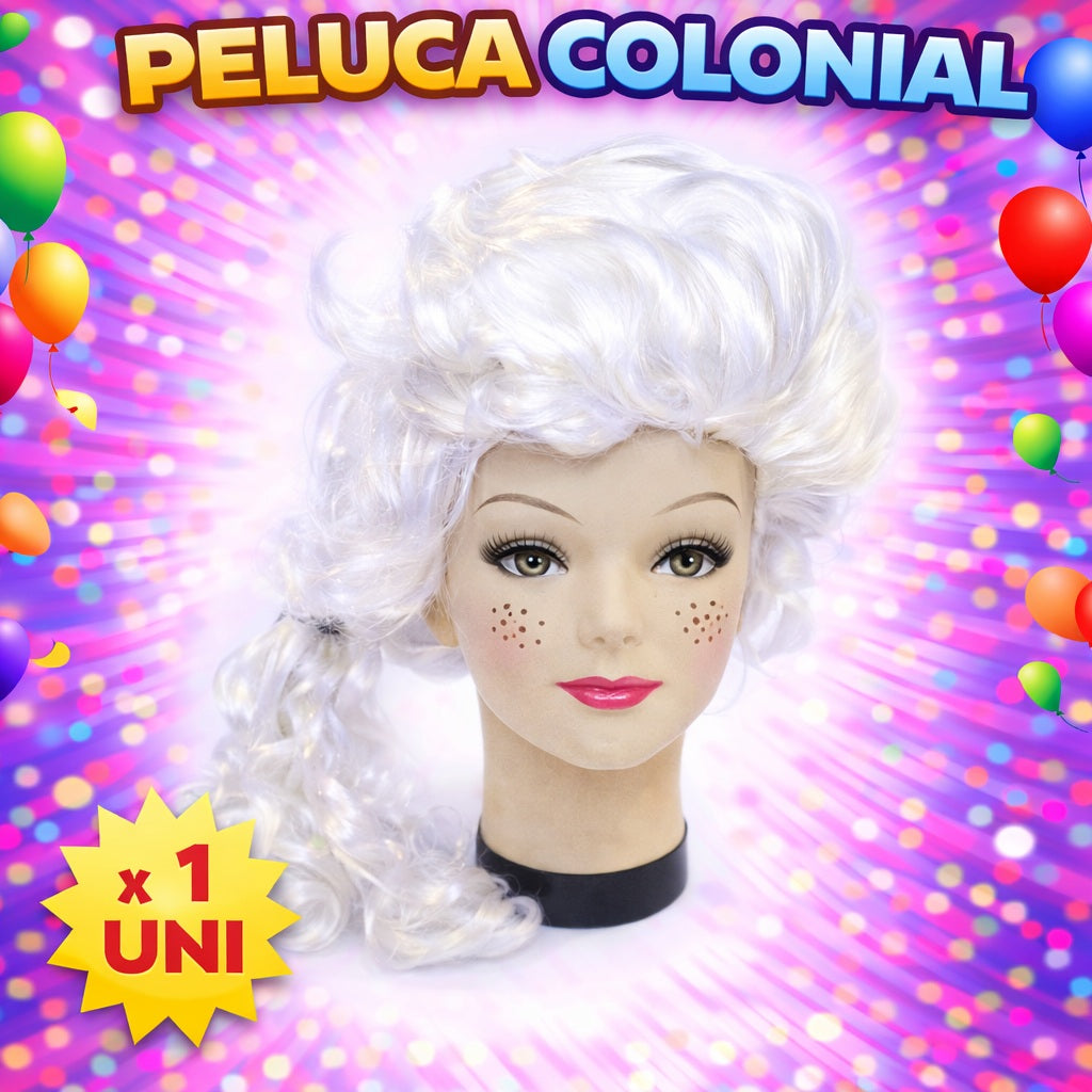 Pelucas de Disfraz Mix Fashion de Colores para Fiesta, Carnaval, Halloween y Cotillón