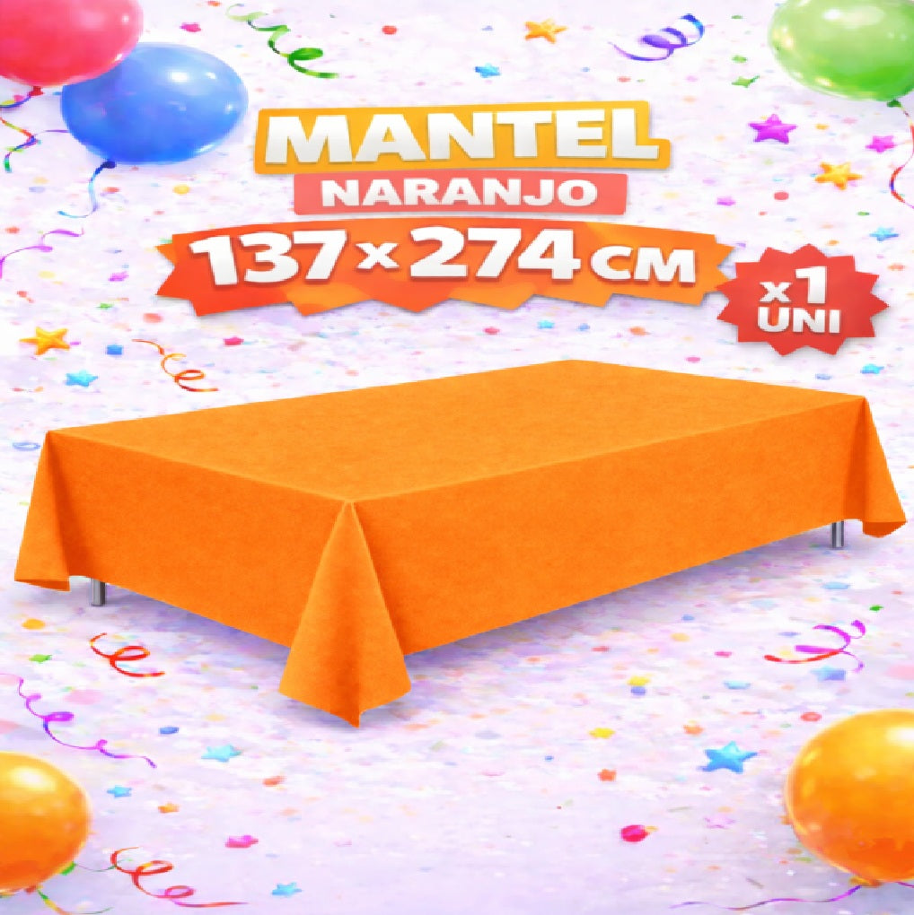 Mantel de Mesa 137 x 274 cm de Colores para Fiesta, Cumpleaños y Decoración de Eventos