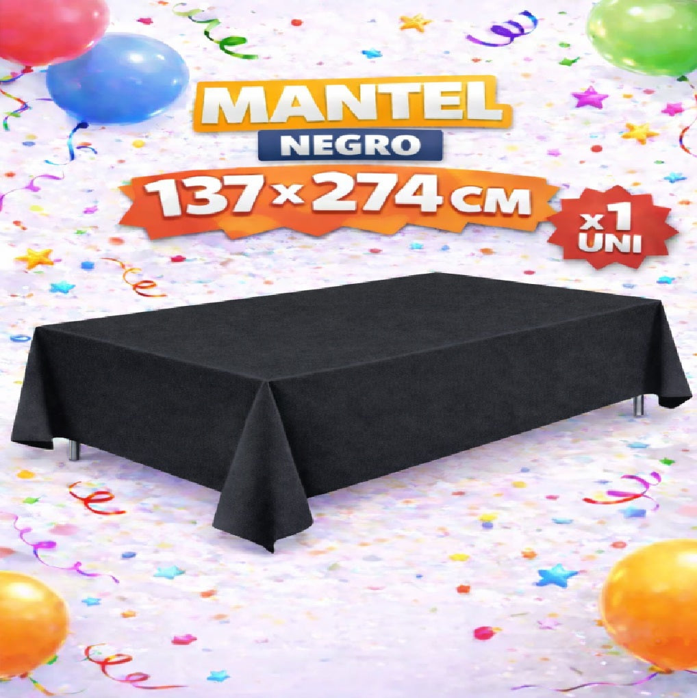 Mantel de Mesa 137 x 274 cm de Colores para Fiesta, Cumpleaños y Decoración de Eventos