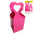 SET 6 CAJAS FORMA CORAZON Fucsia