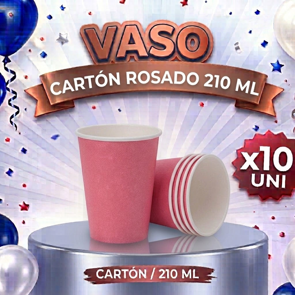 Vaso Polipapel x 10 Colores 210 ml – Vasos Desechables para Fiesta