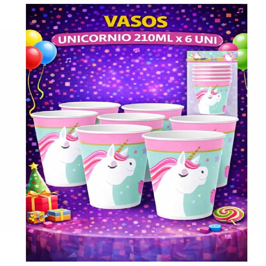 Decoración de Cumpleaños Unicornio – Set de Mesa para Fiesta Infantil