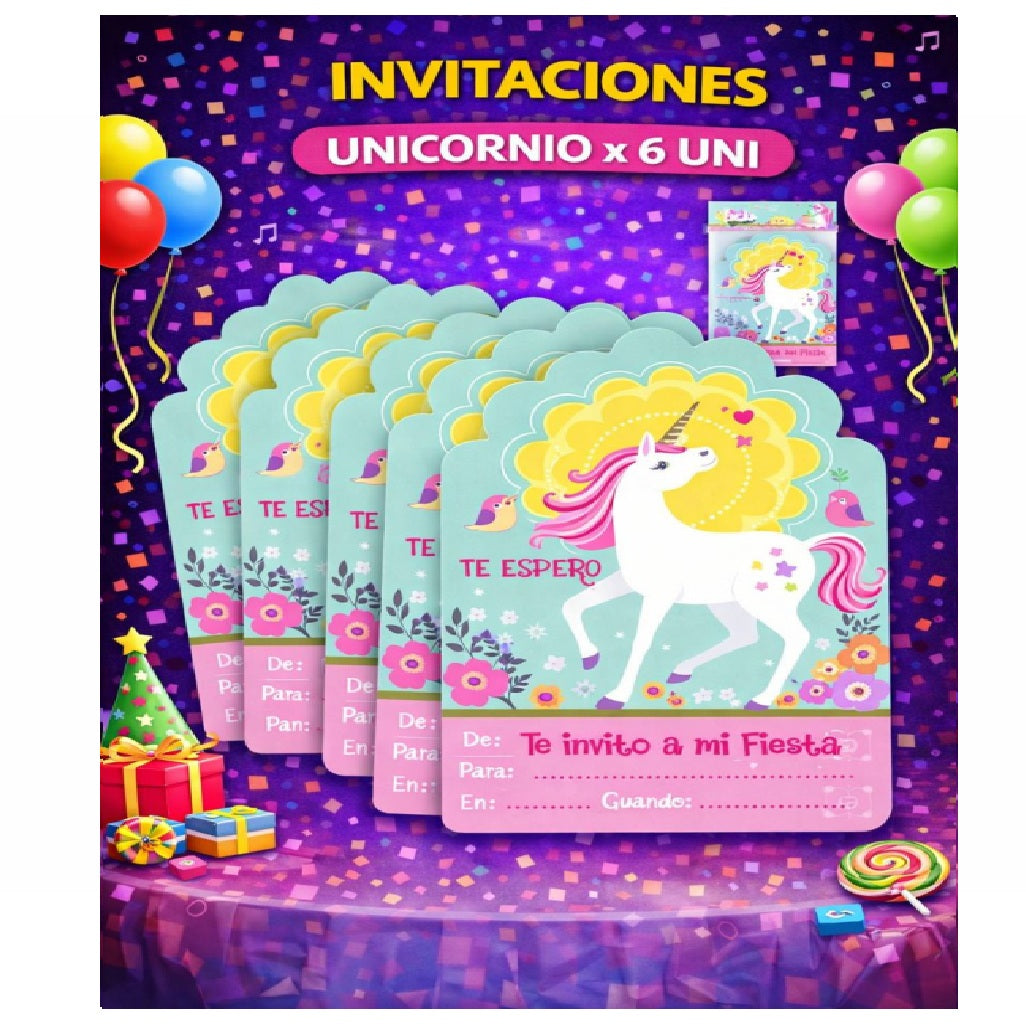 Decoración de Cumpleaños Unicornio – Set de Mesa para Fiesta Infantil