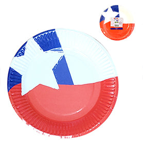 Decoracion De Mesa Fiestas Patrias PLATOS BANDERA CHILE X 10