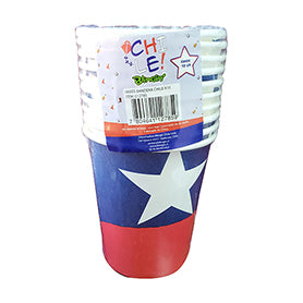 Decoracion De Mesa Fiestas Patrias VASO BANDERA CHILE X 10