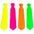 Set 12 Corbatas Fluor x 12 Fluor Lisas