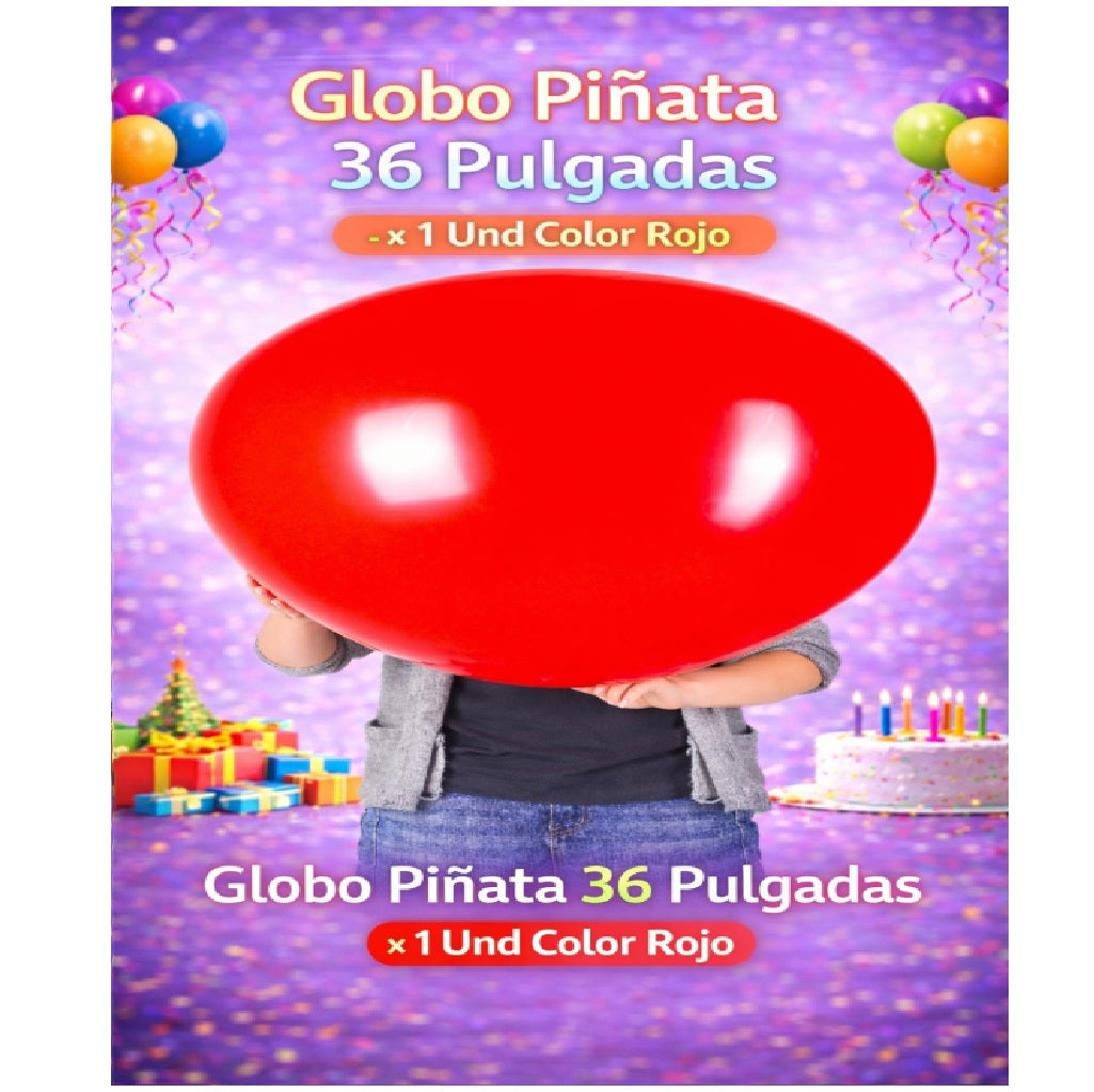 Globo Piñata 36” x1 Unidad – Globo Gigante para Cumpleaños