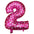Globo Número Foil Rosa Polka con Corazones 26" – Decoración de Cumpleaños