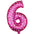 Globo Número Foil Rosa Polka con Corazones 26" – Decoración de Cumpleaños