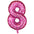 Globo Número Foil Rosa Polka con Corazones 26" – Decoración de Cumpleaños
