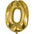 Foil Numerales Metal Dorado 32 Pulgadas N 0