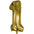 Foil Numerales Metal Dorado 32 Pulgadas N 1