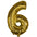 Foil Numerales Metal Dorado 32 Pulgadas N 6