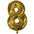 Foil Numerales Metal Dorado 32 Pulgadas N 8