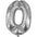 Foil Numerales Metal Plata 32 Pulgadas N 0