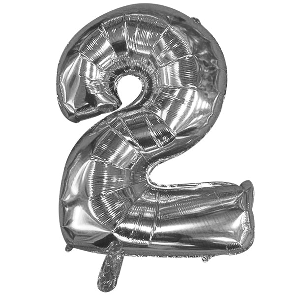 Foil Numerales Metal Plata 32 Pulgadas N 2