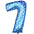 Globo Número Foil Azul Polka con Corazones 32" – Decoración de Cumpleaños