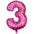 Globo Número Foil Rosa Polka con Corazones 32" – Decoración de Cumpleaños