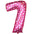 Globo Número Foil Rosa Polka con Corazones 32" – Decoración de Cumpleaños