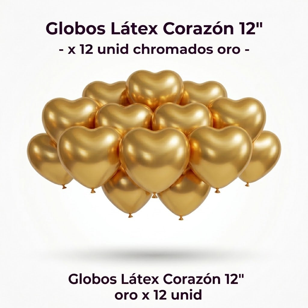 Globos Látex Chrome 12" x 12 – Globos Metálicos para Cumpleaños y Fiestas