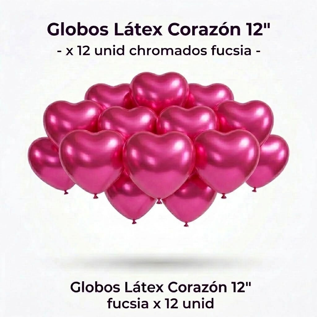 Globos Látex Chrome 12" x 12 – Globos Metálicos para Cumpleaños y Fiestas