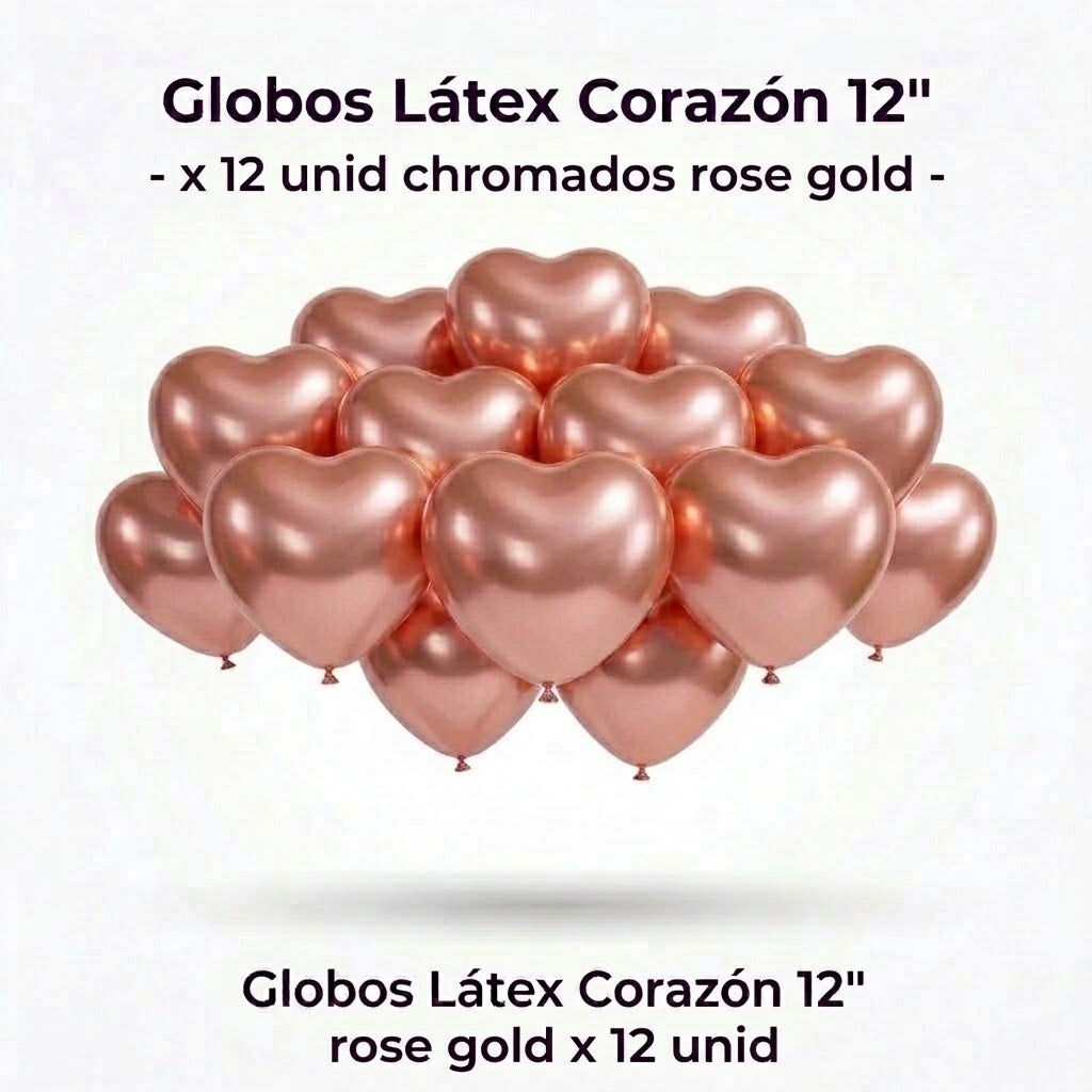Globos Látex Chrome 12" x 12 – Globos Metálicos para Cumpleaños y Fiestas