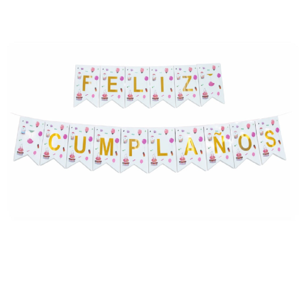 Guirnalda Feliz Cumpleaños - Decoración Cumpleaños y Fiesta
