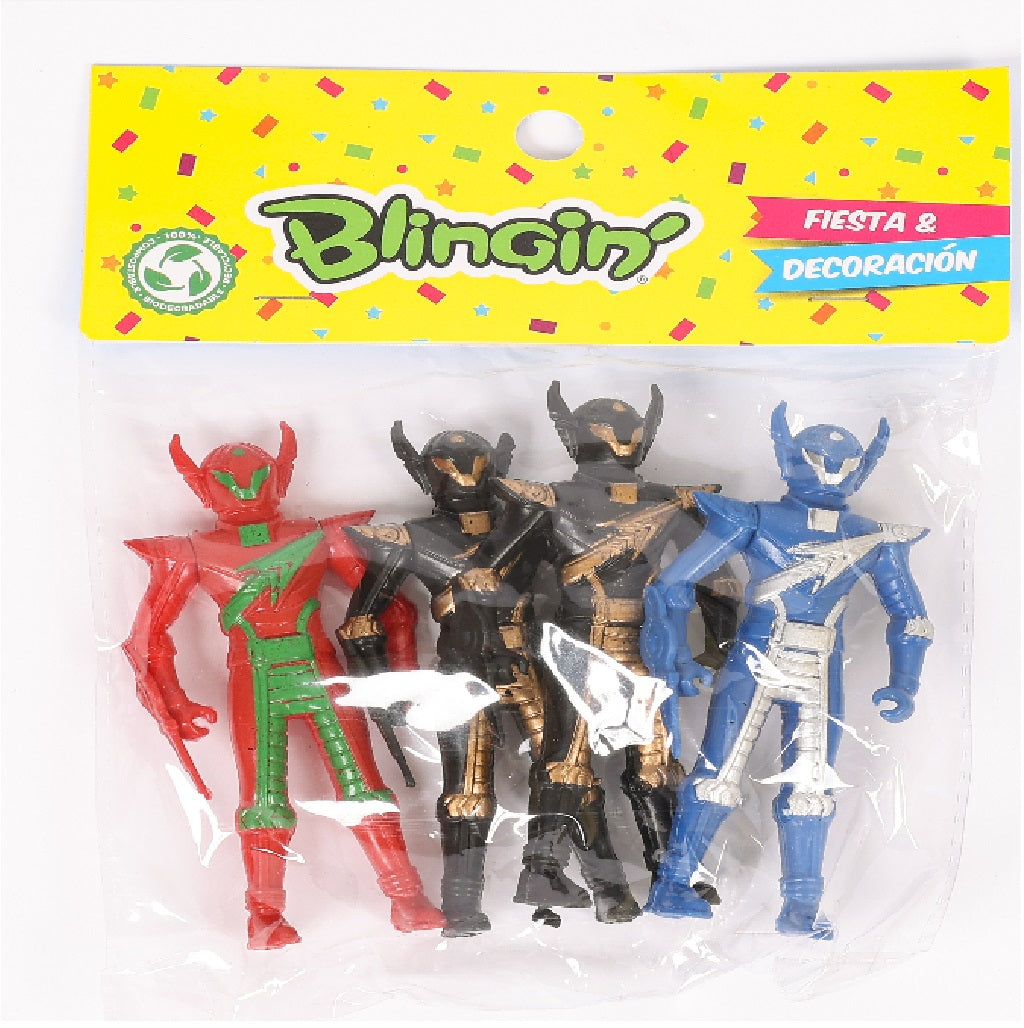 Guerreros Blindados x4 Unidades – Figuras de Acción de Juguete