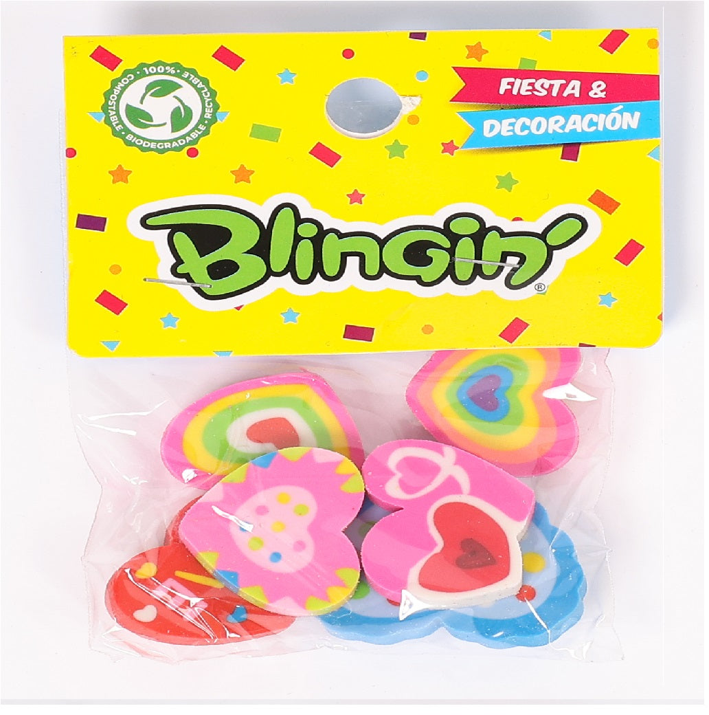 Gomas de Borrar Corazones x6 Unidades – Gomas Escolares de Colores