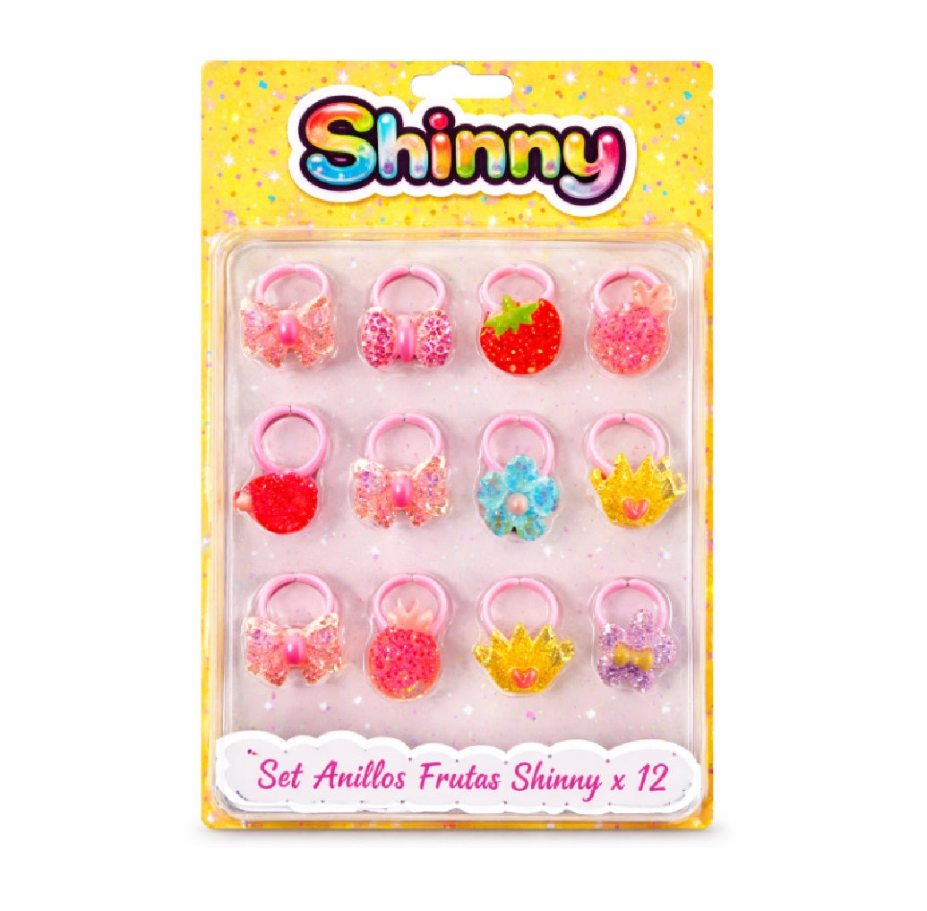 Set Anillos Frutas Shinny x12 - Anillos de Juguete