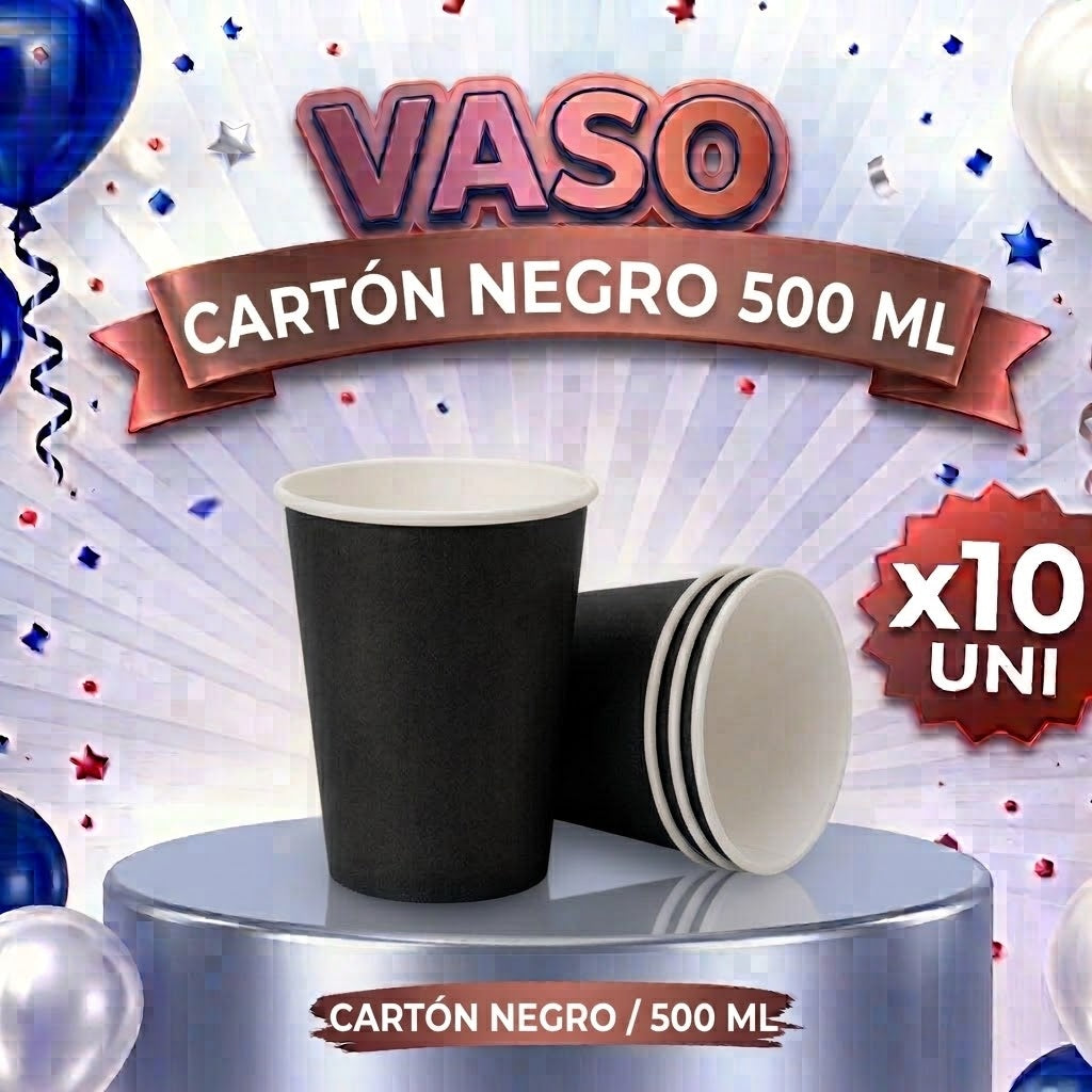 Vasos de Polipapel 500 ml x10 – Vasos Desechables para Fiesta