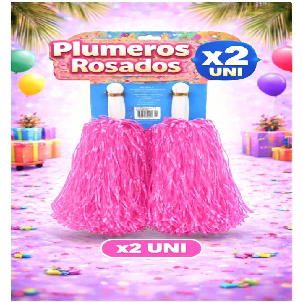 Plumeros Colores x2 - Accesorio para Animación y Fiestas