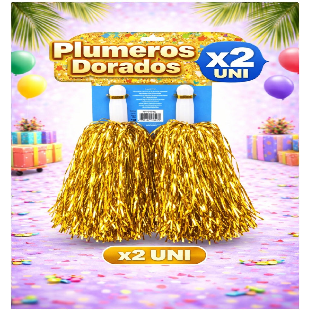Plumeros Colores x2 - Accesorio para Animación y Fiestas