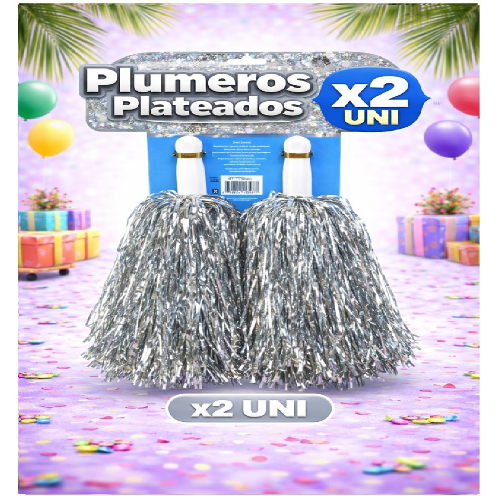 Plumeros Colores x2 - Accesorio para Animación y Fiestas