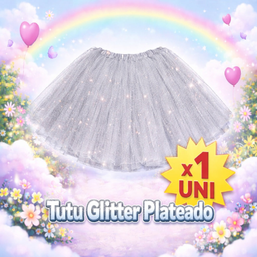 Tutu Glitter Mix – Tutu Brillante para Disfraz Infantil