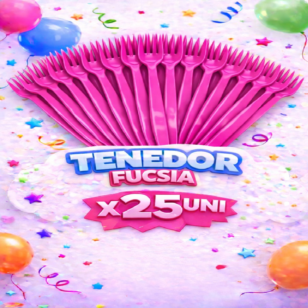 Tenedores Plásticos x 25 Unidades – Cubiertos para Cumpleaños y Fiestas