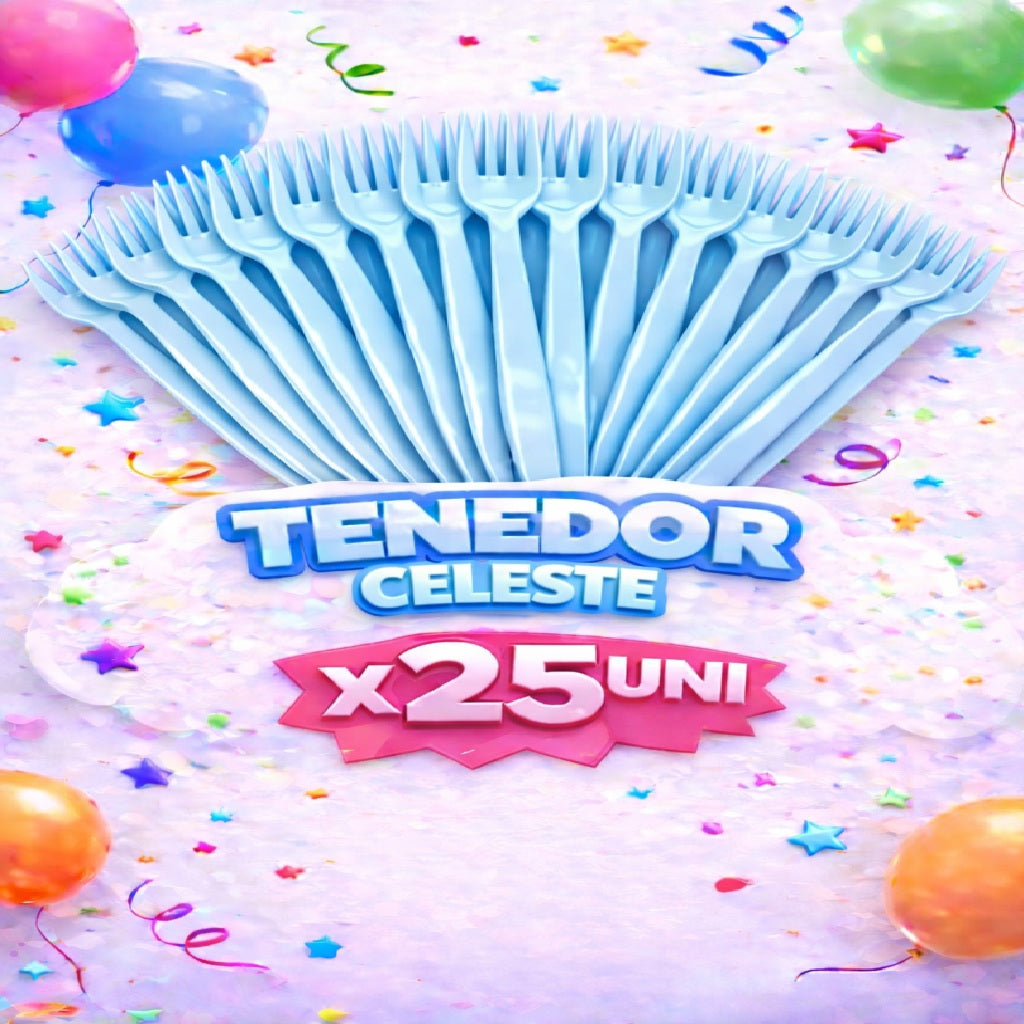 Tenedores Plásticos x 25 Unidades – Cubiertos para Cumpleaños y Fiestas