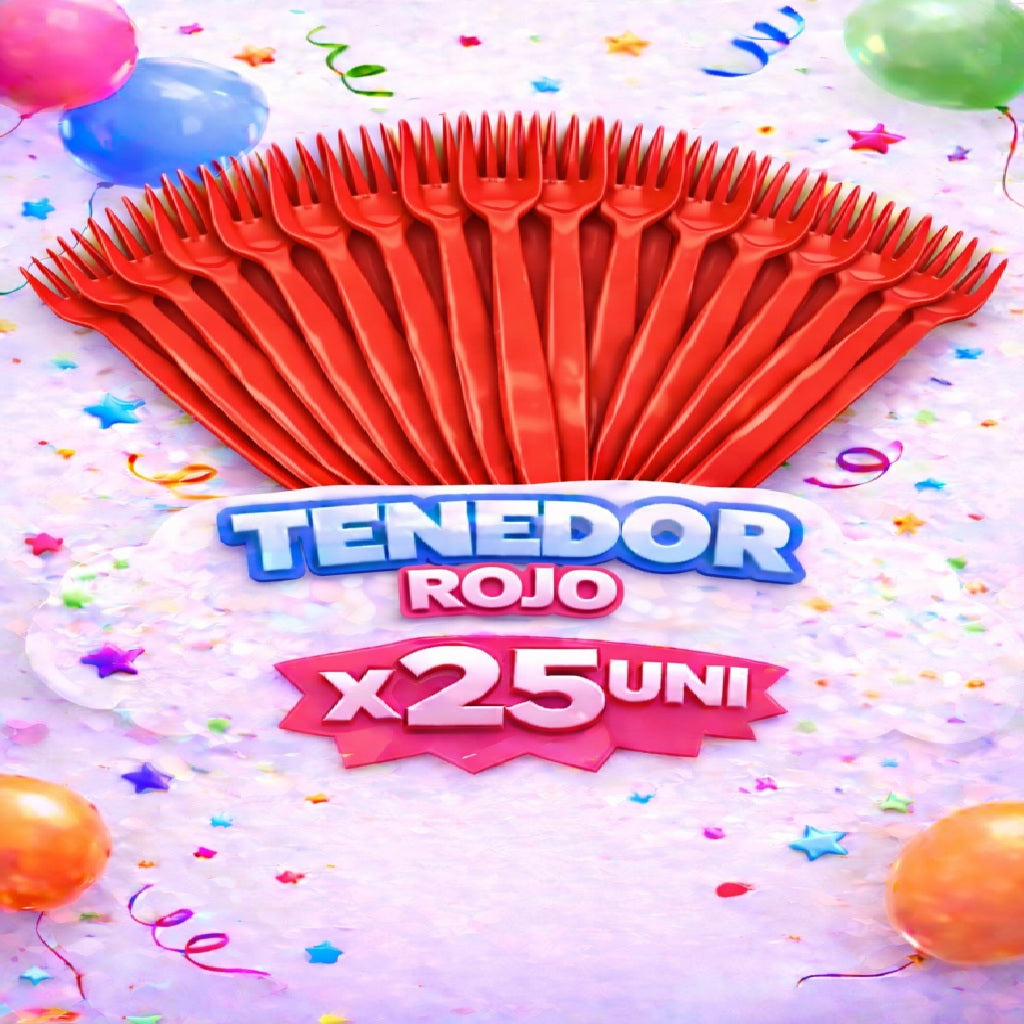 Tenedores Plásticos x 25 Unidades – Cubiertos para Cumpleaños y Fiestas