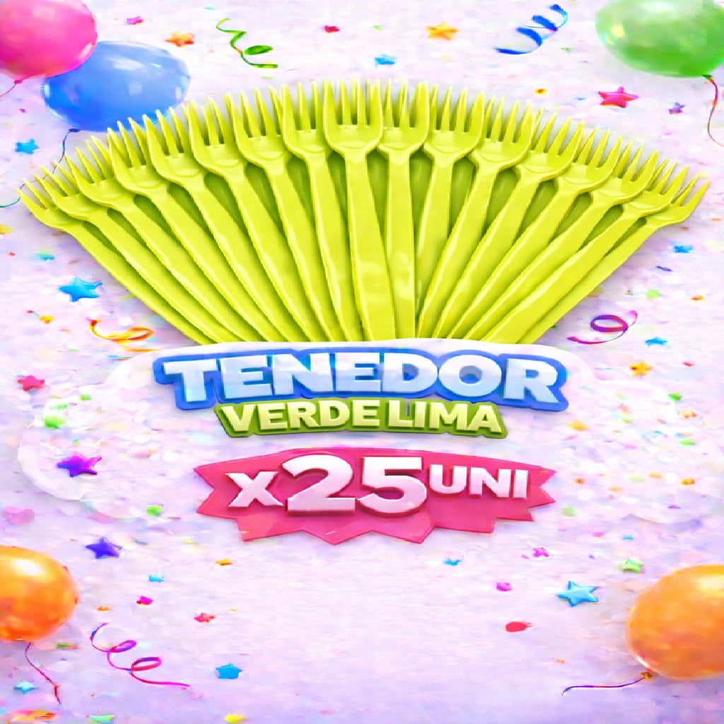 Tenedores Plásticos x 25 Unidades – Cubiertos para Cumpleaños y Fiestas