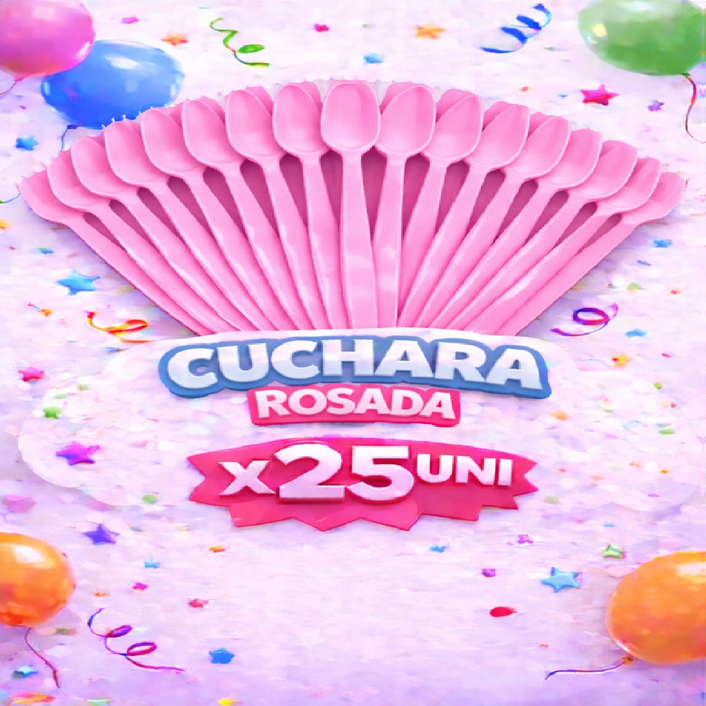 Cucharas Plásticas x 25 Unidades – Cubiertos para Cumpleaños y Fiestas