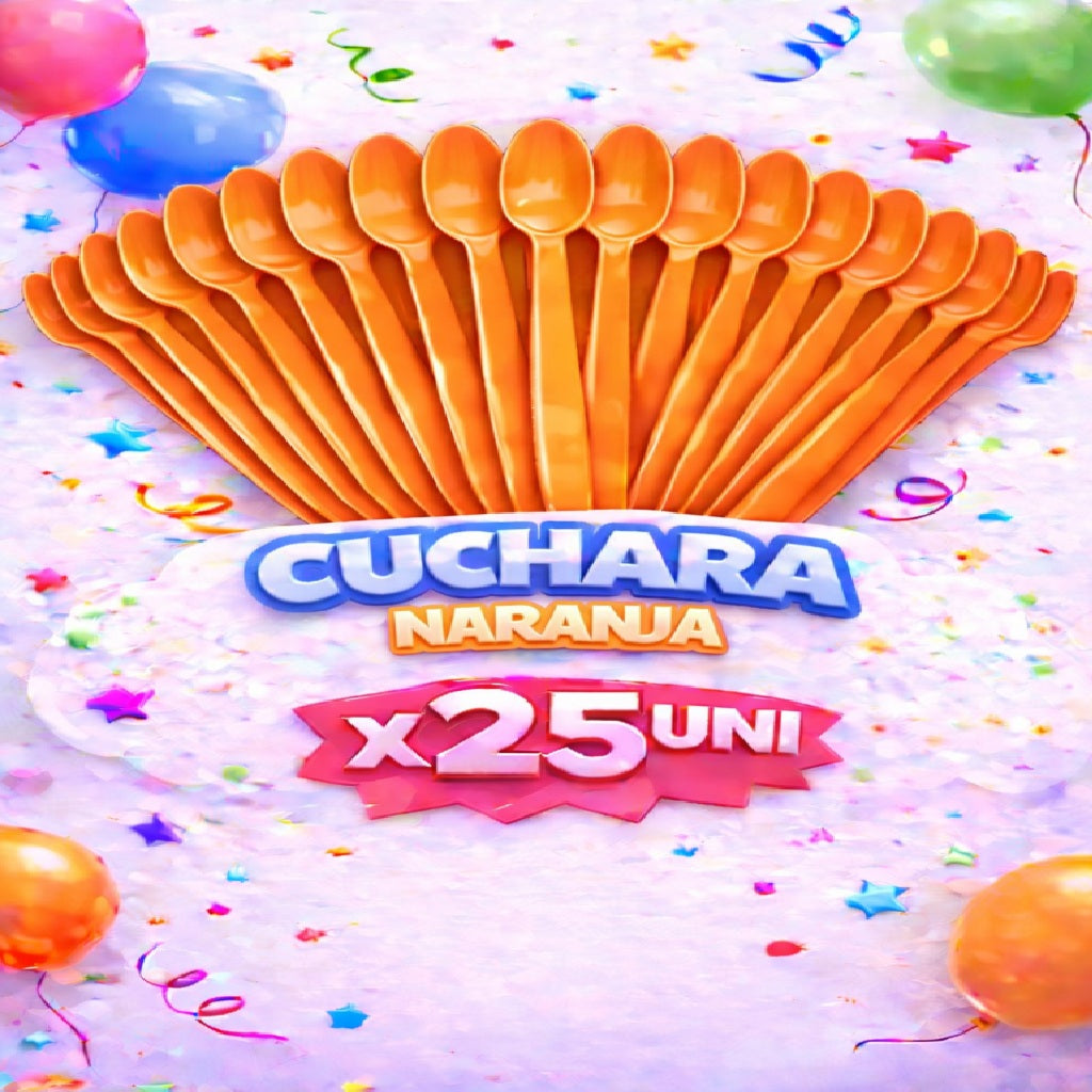 Cucharas Plásticas x 25 Unidades – Cubiertos para Cumpleaños y Fiestas