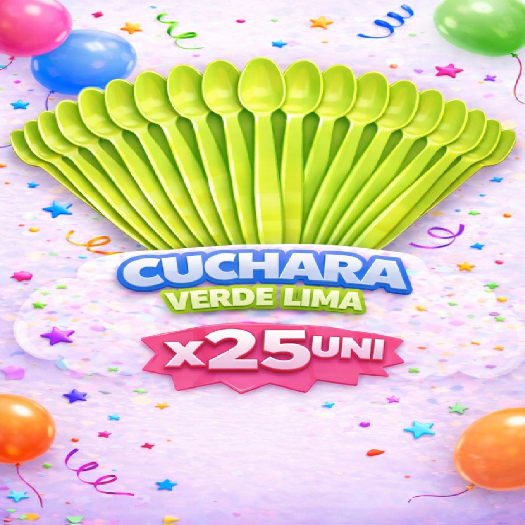 Cucharas Plásticas x 25 Unidades – Cubiertos para Cumpleaños y Fiestas
