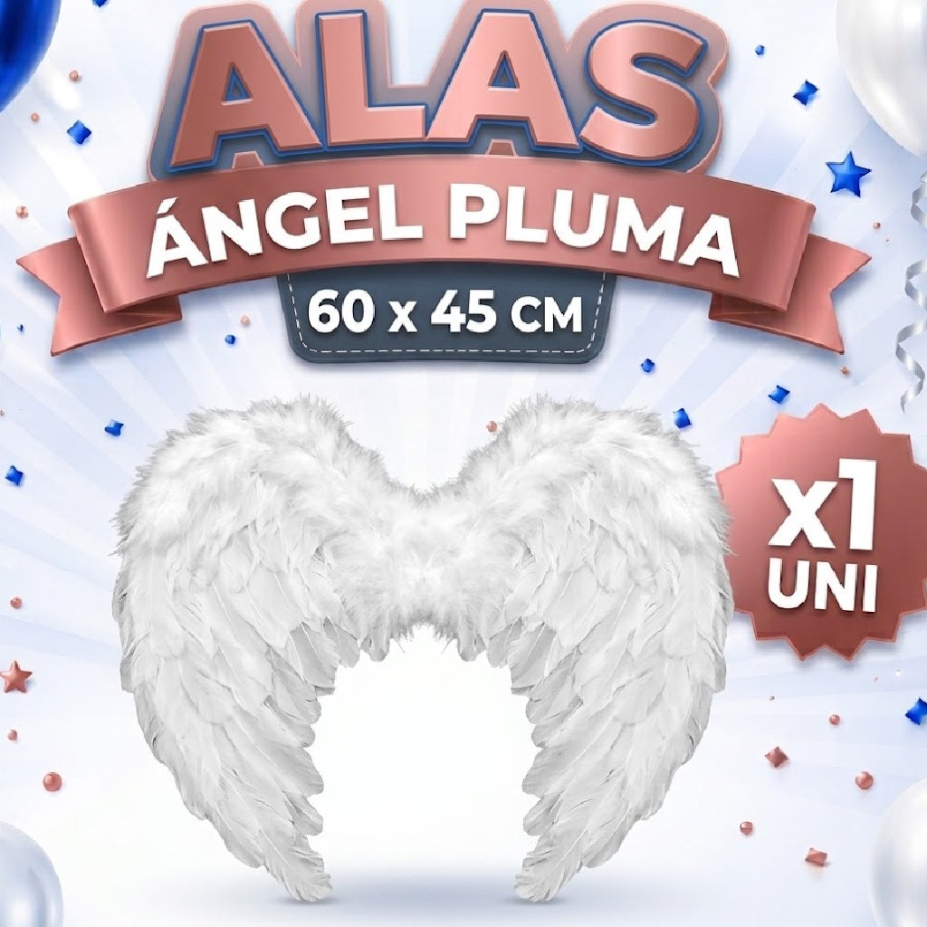 Alitas de Angel 60X45 CM Mix x1 - Alas de Disfraz para Niños